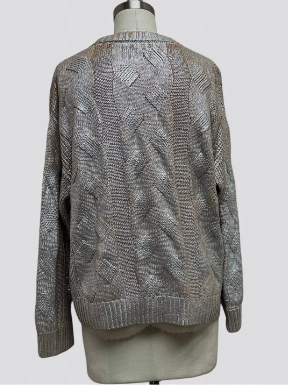 Pistola Everly Foil Accent Cotton Crewneck Sweater